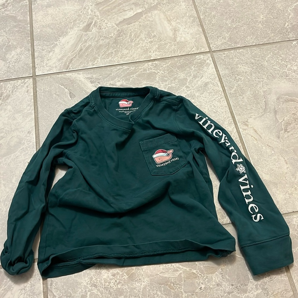 Vineyard Vines Merry Christmas 2T long sleeve cotton
